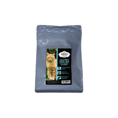 Cibo secco per gatto adulto sterilizzato all'anatra e sardine 300 gr.