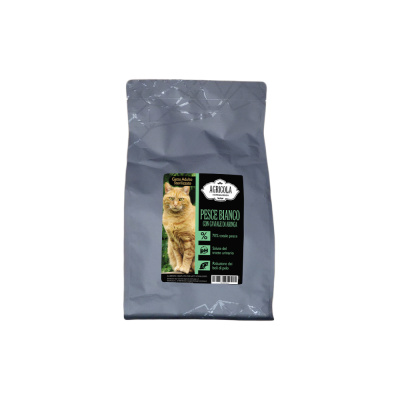 Cibo secco per gatto adulto sterilizzato al pesce bianco e caviale 1,5 kg.