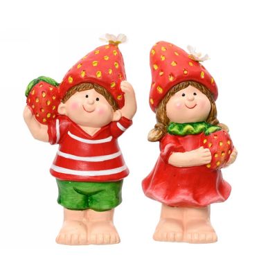 Kids ceramic boy-girl strawber