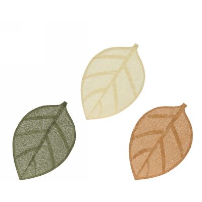 Placemat paper leaf 3col ass f
