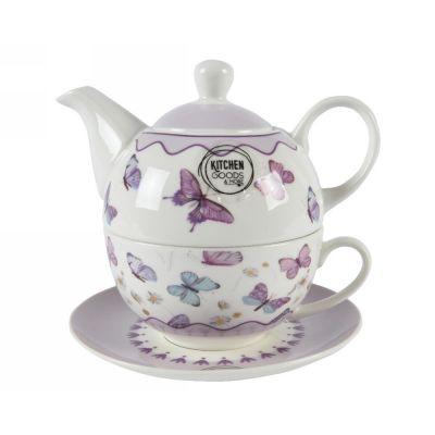 Tea for one porcelain decal