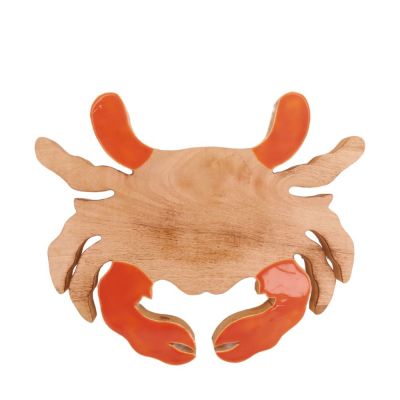 Plate crab mango wood