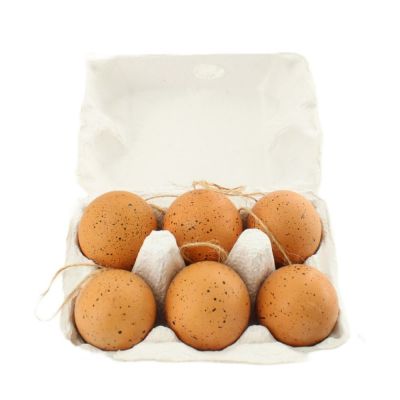 Egg nature with hanger 6pc