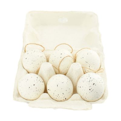 Egg nature with hanger 6pc