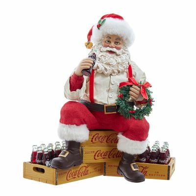 Coca-cola santa sitting crates