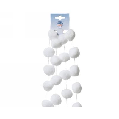 Ghirlanda di neve in poliestere bianco