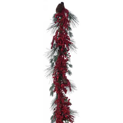 Ghirlanda con Pigne e Bacche rosse