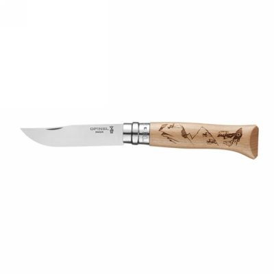 Coltello Sport N°08 Inox Gravour Rando/trek manico inciso 