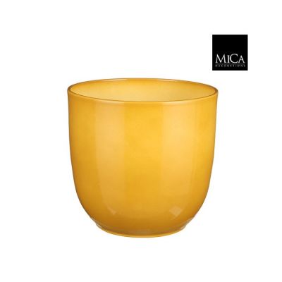 Tusca pot round ochre