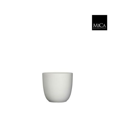 Vaso Tusca in ceramica bianco opaco ⌀ 14 cm