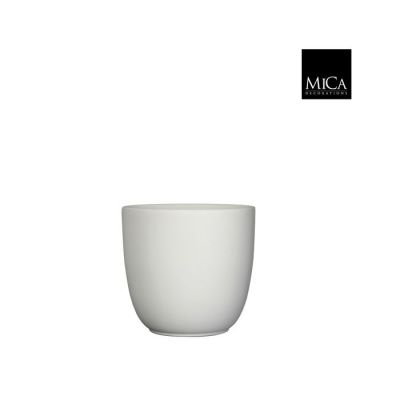 Vaso Tusca in ceramica bianco opaco ⌀ 22 cm