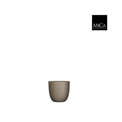Vaso Tusca in ceramica taupe opaco ⌀ 8 cm