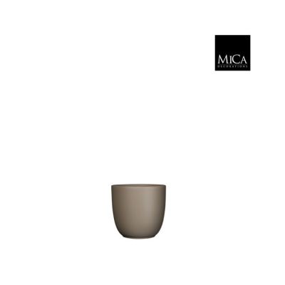 Vaso Tusca in ceramica taupe opaco ⌀ 10 cm