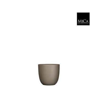 Vaso Tusca in ceramica taupe opaco ⌀ 12 cm