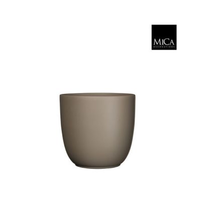 Vaso Tusca in ceramica taupe opaco ⌀ 25 cm