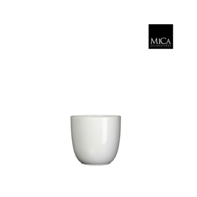 Vaso Tusca in ceramica bianco lucido
