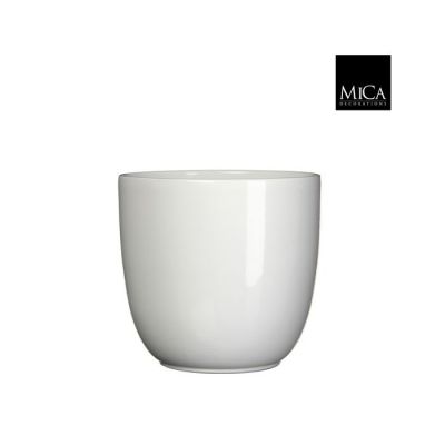 Vaso Tusca in ceramica bianco lucido ⌀ 25 cm