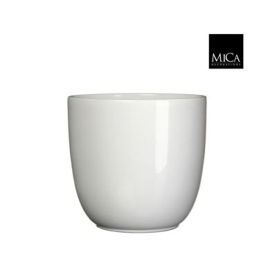 Vaso Tusca in ceramica bianco lucido ⌀ 28 cm