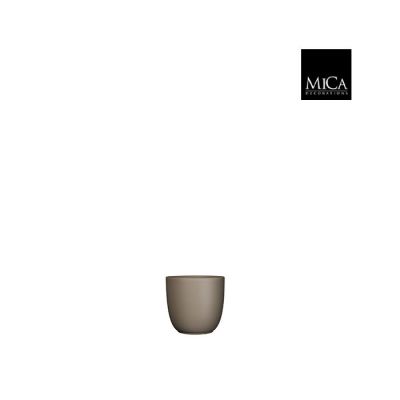 Vaso Tusca in ceramica taupe opaco