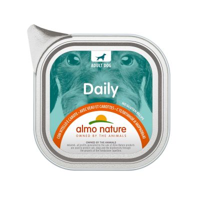 Almo nature daily menu vitello e carote umido cane gr. 100