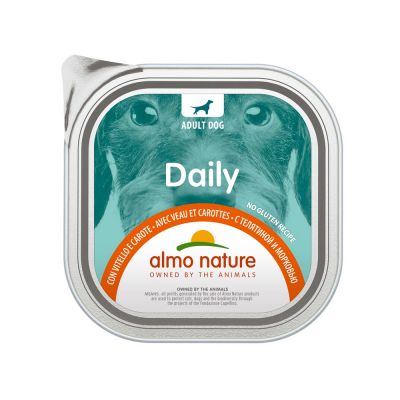 Almo nature daily menu bio vitello e carote umido cane gr. 300