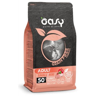 Oasy dry dog grain free adult small/mini tacchino 800 gr.