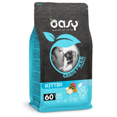Oasy dry cat grain free kitten pesce 1,5 kg