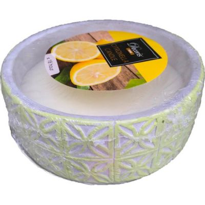 Citron wax in cement pot 3cls