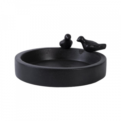 Bird Bath Ceramic black
