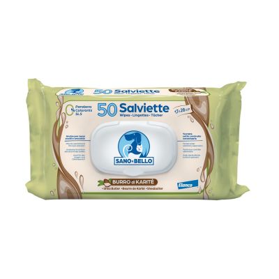 Salviette detergenti al burro di karite' 50pz