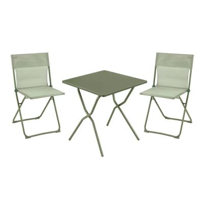 Set tavolo balcony colorblock 70x70 cm + 2 sedie moss