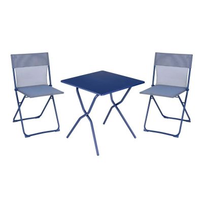 Set tavolo balcony 70x70 cm + 2 sedie indigo