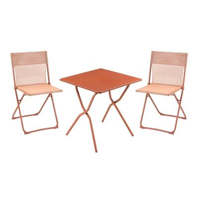 Set tavolo balcony colorblock 70x70 cm + 2 sedie canyon