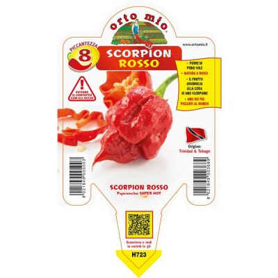 Peperoncini Scorpion Rosso in vaso 10 H723