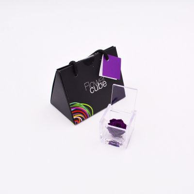 Mini Flowercube | Rosa stabilizzata viola