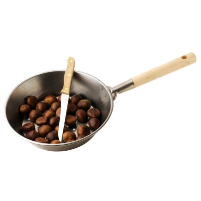 Padella castagne con manico legno Ø 26 cm