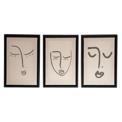 Quadro raffiguranti visi 20x30 cm assortiti