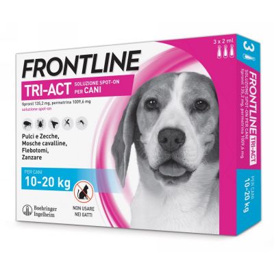 Frontline tri-act per cani 10-20kg 3 pipette