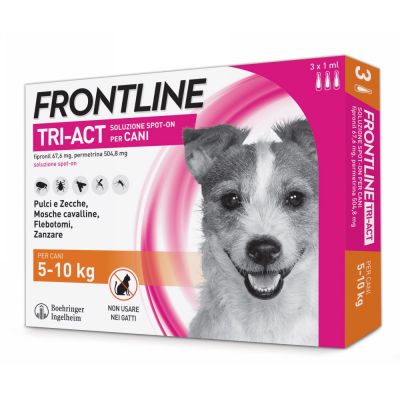 Frontline tri-act per cani 5-10kg 3 pipette